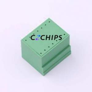 JCB381-WDMC07P Plug-in Terminal Block Bent Lead Through Hole,P=3.81mm Connector 2x7P 3.81mm Green 14P - Product Image 2