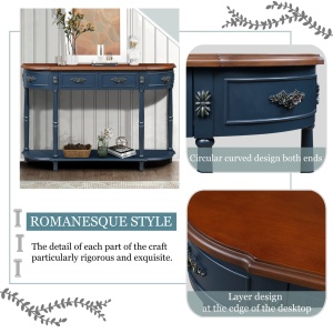 Một chiếc bàn <span class=keywords><strong>console</strong></span> có sẵn, giao hàng nhanh, chất liệu gỗ nguyên khối, kiểu dáng thanh lịch, thích hợp cho hành lang, lối vào, phòng khách phong cách Bắc Âu. - Product Image 3