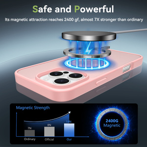 เคสกันกระแทก iPhone 16 Pro Max สีชมพู <span class=keywords><strong>2</strong></span> in 1 TPU+<span class=keywords><strong>PC</strong></span> สำหรับรุ่นต่างๆ ป้องกันการลื่น ฝาหลัง 15 Coque - Product Image 3