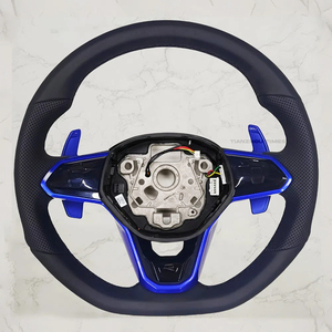 <span class=keywords><strong>Volante</strong></span> de cuero Premium directo de fábrica compatible con Volkswagen <span class=keywords><strong>Golf</strong></span> 4 5 6 6R 7 7R 7,5 8 <span class=keywords><strong>Mk5</strong></span> 6 7 Mk8 Polo Scirocco - Product Image 1