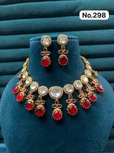 Collier en zircon haut de gamme avec boucles d'oreilles, ensemble de bijoux de luxe pour femmes, pour mariage, réception, anniversaire, festival - Product Image 2