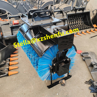 Balayeuse rotative hydraulique pour excavatrice, brosse mixte, nettoyeur de routes pour balayage des débris de construction