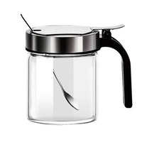 M Dropshipping INest LH-006 Pot à épices minimaliste avec cuillère, boîte à épices en verre scellée anti-humidité, en stock
