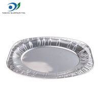 Plats de restauration rapide en papier d'aluminium pour barbecue ovale jetable de 9*6 pouces Casserole à poisson en aluminium Récipient alimentaire en papier d'aluminium