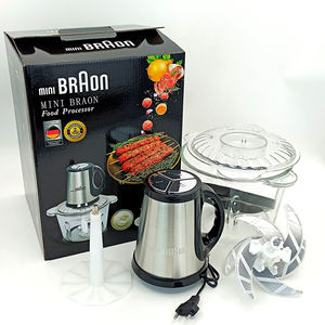 Minibraon 3.5l 6 lames Mixeur multifonctionnel pour aliments <span class=keywords><strong>Hachoir</strong></span> à viande Machine de cuisine Processeur <span class=keywords><strong>Robot</strong></span> de cuisine <span class=keywords><strong>Hachoir</strong></span> électrique - Product Image 3