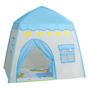 <span class=keywords><strong>Tente</strong></span> de jeu pour enfants de 4 à 6 ans, style château de princesse, couleur rose clair et bleu, pour 1 à 2 personnes, intérieur/extérieur, grand espace - Product Image 2