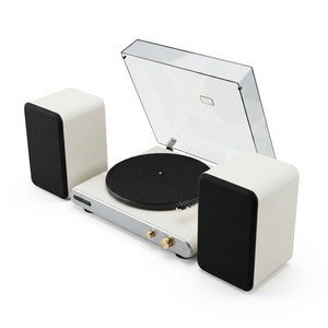 UDREAMER Élégant <span class=keywords><strong>Convertisseur</strong></span> Audio RCA Blanc Rétro Professionnel Personnalisé sans Fil 3 Vitesses en Aluminium Crème pour Lest de Bras de Platine - Product Image 3