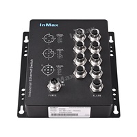 Commutateur M12 à bord des navires du fabricant InMax Commutateur Ethernet ferroviaire M12 étanche à code D 8 ports 10/100Mbps