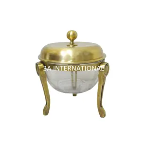 Large Size Silver Plated Hammered Design Lid Decorative Buffet Food Warmer Serving Chafing Dish For Catering Service