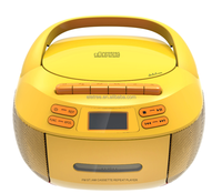 ELETREE Lecteur CD portable Boombox Lecteur de cassettes à écran LCD avec radio stéréo FM Tout-en-un