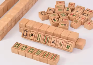 Juego de Mahjong de lujo DIY, elegante regalo de negocios, pintura Náutica de madera de sándalo, caja de regalo elegante para manualidades de madera, carteles de pared - Product Image 4