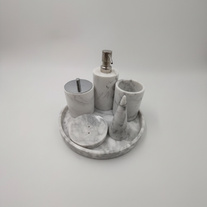 Juego de accesorios de mármol para baño, accesorios de mármol hechos a mano, al mejor precio - Product Image 1