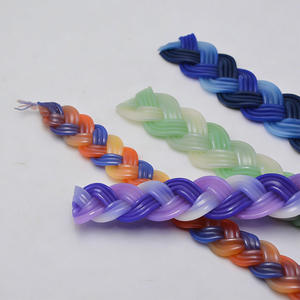 Örgülü Düz Havdala Mum Üreticisi Özelleştirilmiş El Yapımı Çok Renkli Geleneksel Şabat Yahudi Eşyası Hediye Ev Mumları - Product Image 6