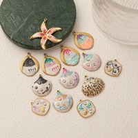 Pendentif en émail et perle, inspiration Océan, collection Vie Marine Tendance, Protection Douce et Vitalité Océanique