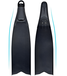 Aletas Leaderfins PP personalizables, largas, de TPR o LF 3K, negras, con tejido twill liso - Product Image 1