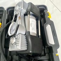 Compresseur d'air pour pneus de voiture de grande capacité 150W avec kit d'outils de réparation d'urgence, compresseur d'air pour voiture avec cordon DC12v