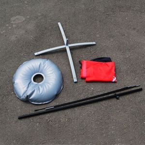 ธงโฆษณาแบบหยดน้ำพิมพ์ดิจิทัลกลางแจ้งแบบด้านเดียวสำหรับขายส่งพร้อมเสาตั้งและรอก - Product Image 5