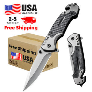 سكين تكتيكي قابل للطي من الفولاذ المقاوم للصدأ سكين سوداء قابلة للطي للبقاء على قيد الحياة في الهواء الطلق دفاع عن النفس سكين قابلة للطي للتخييم والصيد - Product Image 1