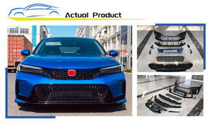 Leishuo production kit carrozzeria griglia paraurti anteriore R per Honda 11th <span class=keywords><strong>Civic</strong></span> berlina <span class=keywords><strong>2022</strong></span> + - Product Image 6