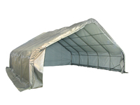 Carpa de Techo Resistente de PVC Plateado Gris de 500 g/m², Impermeable, Portátil, para Almacenamiento Industrial