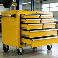 Chariot de rangement robuste en acier à 8 tiroirs, disponible en OEM/ODM/OBM, capacité 500 kg, avec serrure à clé, pour garage et atelier multi-espaces