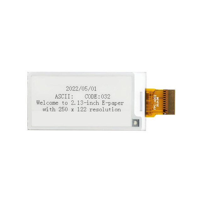 Custom E Ink Display 2.13 Inch E-paper Ink Screen 122x250 Full Viewing Angle 3/4-wire SPI Interface Display