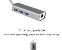 Adaptador 4 en 1 Tipo C a RJ45 Gigabit Ethernet con Chip RTL8153, Estación de Acoplamiento USB sin Controladores para Laptop/PC, Modelo ML-ZJ0001
