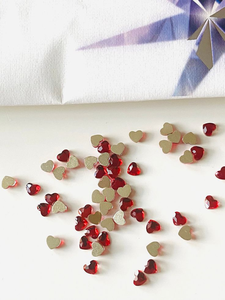 Perles en forme de cœur en cristal de 3 mm, 24 couleurs, pour bijoux dentaires pratiques - Product Image 6