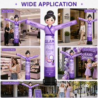 Danseur gonflable personnalisé pour salon de beauté, figurine publicitaire extérieure pour attirer les clients de magasins de cosmétiques
