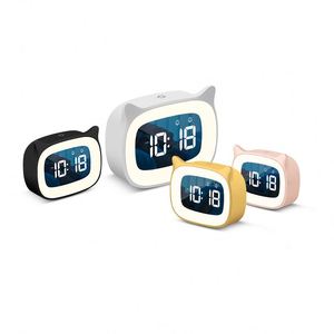 F-8817 Cartoon Cat <b>LED</b> Alarm <b>Clock</b> Music Night Light Silent Electronic for Student Desk Kid Bedroom Home Office Living Room Gift - Product Image 3