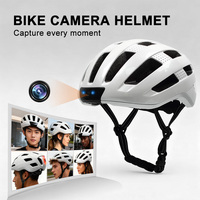 Casque de vélo OEM en gros avec caméra HD et lumière LED pour l'enregistrement, logo personnalisé, casque de vélo de route urbain