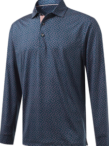 Chemise décontractée pour homme Small Malaf à manches courtes, col brodé, en tricot uni, élasthanne/polyester - Product Image 1