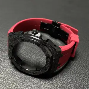 Gshock Ga2100 brazalete de goma Metal Mod Kit fibra de carbono caja de reloj y correa de silicona para G Shock Ga 2100 Mod Casio