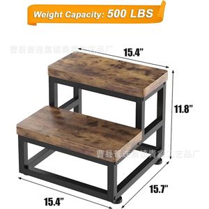 Taburete de madera y hierro Qx9.8, banco duradero multiusos para cambiar zapatos, para niños, adultos y personas mayores - Product Image 4