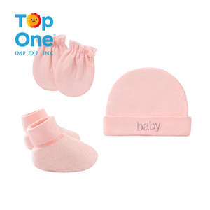 Top One Style chaud nouveau mince nouveau-né infantile chapeaux et gants ensemble bébé fœtal avec mitaines Chirp queue chapeau ensemble - Product Image 1