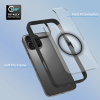 Coque magnétique transparente pour iPhone 16 Pro Max, coque de téléphone pour Apple, plaque transparente mate en TPU, housse de téléphone portable, accessoires pour téléphone portable