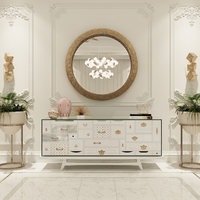 Meubles de salle à manger de design italien, élégance géométrique de luxe, buffets modernes pour hall d'hôtel, villa, appartement
