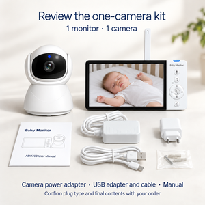 Babyphone sans application de 5 pouces avec huit berceuses, rappels d'alimentation et surveillance de la température ambiante ABM700 - Product Image 5