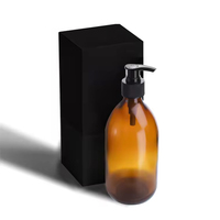 Großhandel 100ml 200ml 250ml 300ml Bernsteinfarbene Mattglasflasche mit Pumpverschluss für Lotion, Sirup, Flüssigseife und Spenderverpackungen