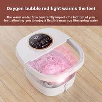 Bain de pieds chauffant pliable avec massage, machine de spa pour les pieds électrique pliable à bulles, shiatsu et rouleaux automatiques