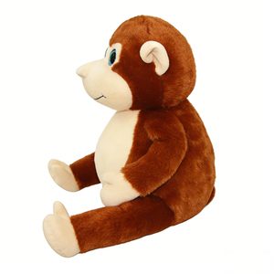 Customized Brown <b>Monkey</b> Plush <b>Toy</b> Soft Stuffed Animal Red Shirt 31cm-50cm For Kids Age 2-4 Years Unisex Gift - Product Image 2