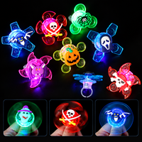 Grosir 50Pcs Cincin LED Halloween Menyala Karakter Kartun Labu Tengkorak Hantu Mainan Jari Berkedip untuk Souvenir Pesta Halloween