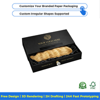 Boîte d'emballage de luxe pour perruques, personnalisable avec logo, ensemble d'emballage pour entreprises capillaires, pour perruques en cheveux naturels de marque