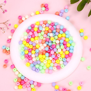 Multi-Color 500g/Bag Acrylic <strong>Beads</strong> Hole 4mm 6mm 8mm 10mm Sizes Plastic <strong>Bubble</strong> Gum <strong>Beads</strong> for Girls Jewelry Making Lucite Loose - Product Image 2