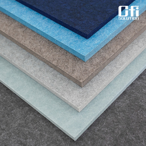แผ่นอะคูสติกโพลีเอสเตอร์รีไซเคิลมาตรฐาน OEKO-TEX Standard 100 แผ่นอะคูสติก PET NRC กันเสียง สำหรับผนังและฝ้าเพดาน โซลูชั่นอะคูสติก - Product Image 2