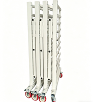 Conteneur en acier robuste avec porte rabattable, cage de stockage industrielle en métal pliable, boîte à palettes en acier empilable pour usine