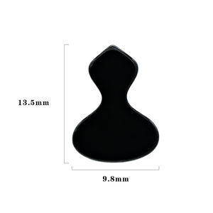 Ónice Negro Natural, Forma Personalizada, Forma Hulu de Color Suelto, 13.5x9.8mm, para Colgante, Collar, Pulsera, Piedra Semipreciosa Suelta - Product Image 3