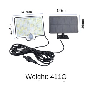 โคมไฟ LED ติดผนังสำหรับลานกลางแจ้ง54 SMD แบบถอดได้เซ็นเซอร์จับการเคลื่อนไหวฉุกเฉินกันน้ำปรับมุมได้ - Product Image 6
