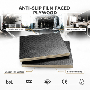 Contrachapado de Eucalipto de 12 mm, Moderno, Antideslizante, Resistente al Agua, con Recubrimiento de Película y Pegamento de <span class=keywords><strong>Melamina</strong></span> para Encofrados de Construcción en Exteriores - Product Image 2