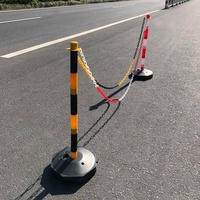 Chaîne en plastique coloré pour barrière de sécurité sur les routes, 700mm, 6Mm, 8Mm, 2 pièces